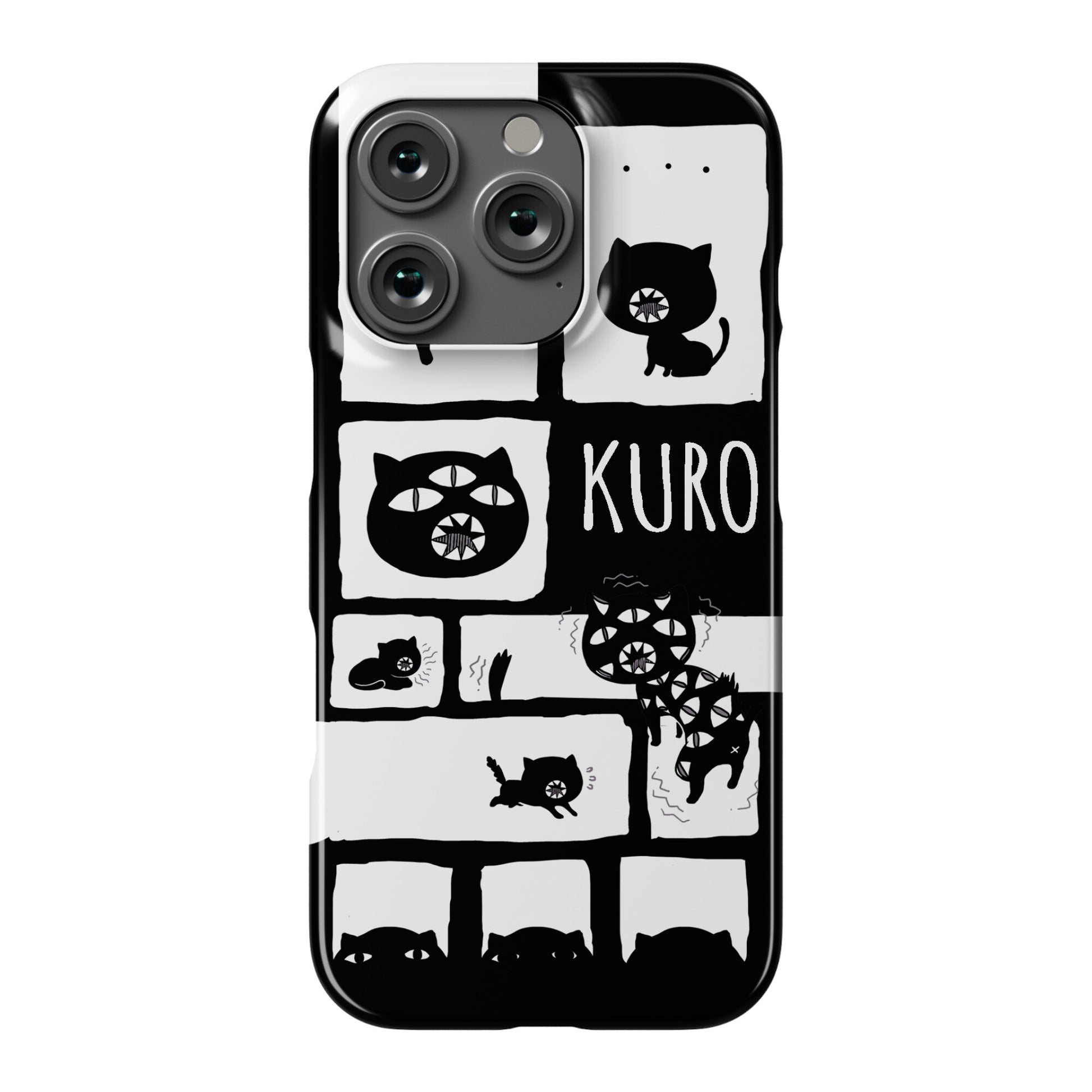 Kuro Cat Pattern Phone Case