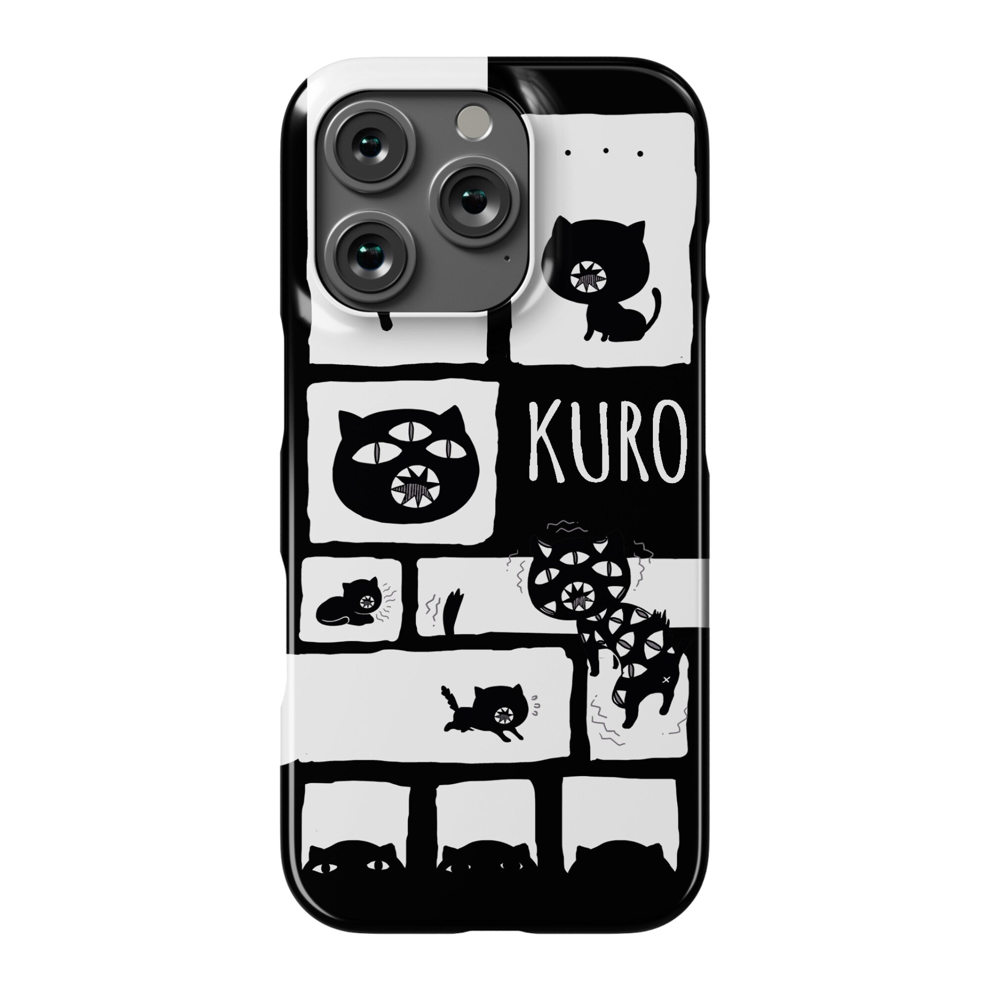 Kuro Cat Pattern Phone Case