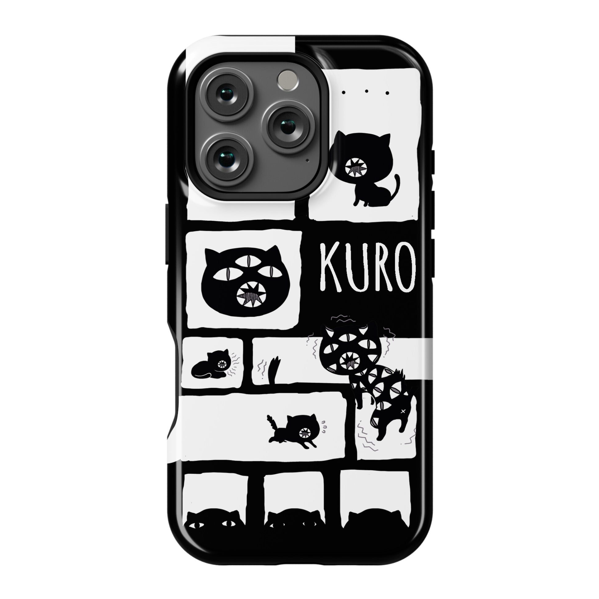 Kuro Cat Pattern Phone Case