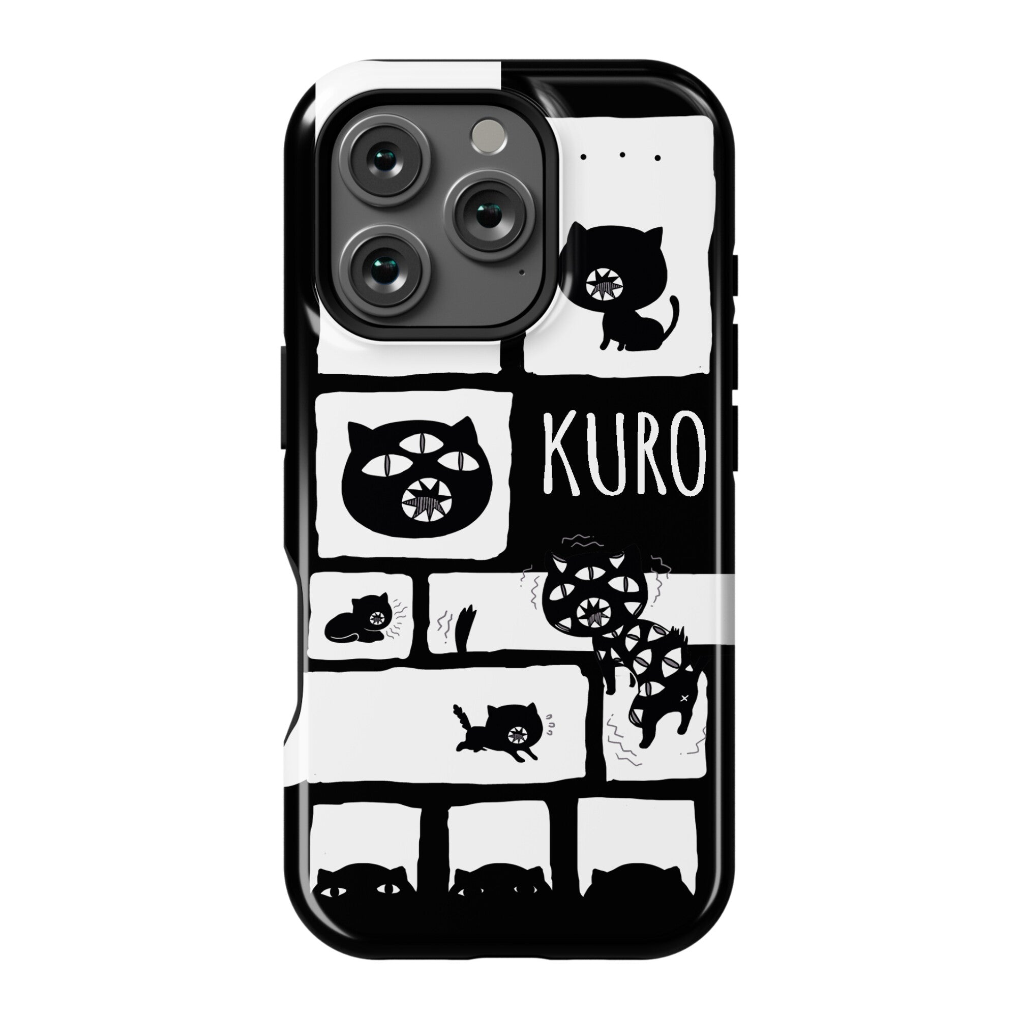 Kuro Cat Pattern Phone Case