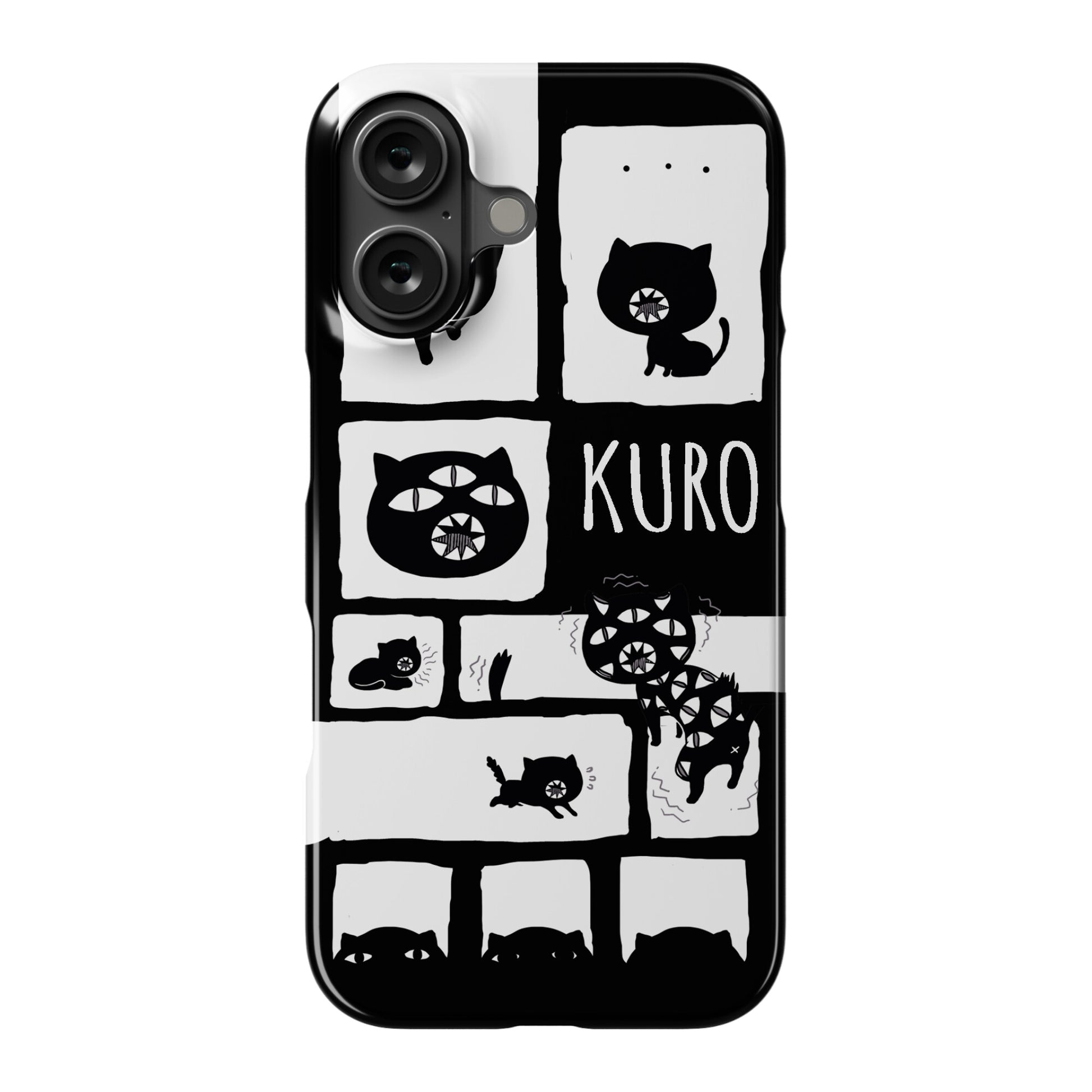 Kuro Cat Pattern Phone Case