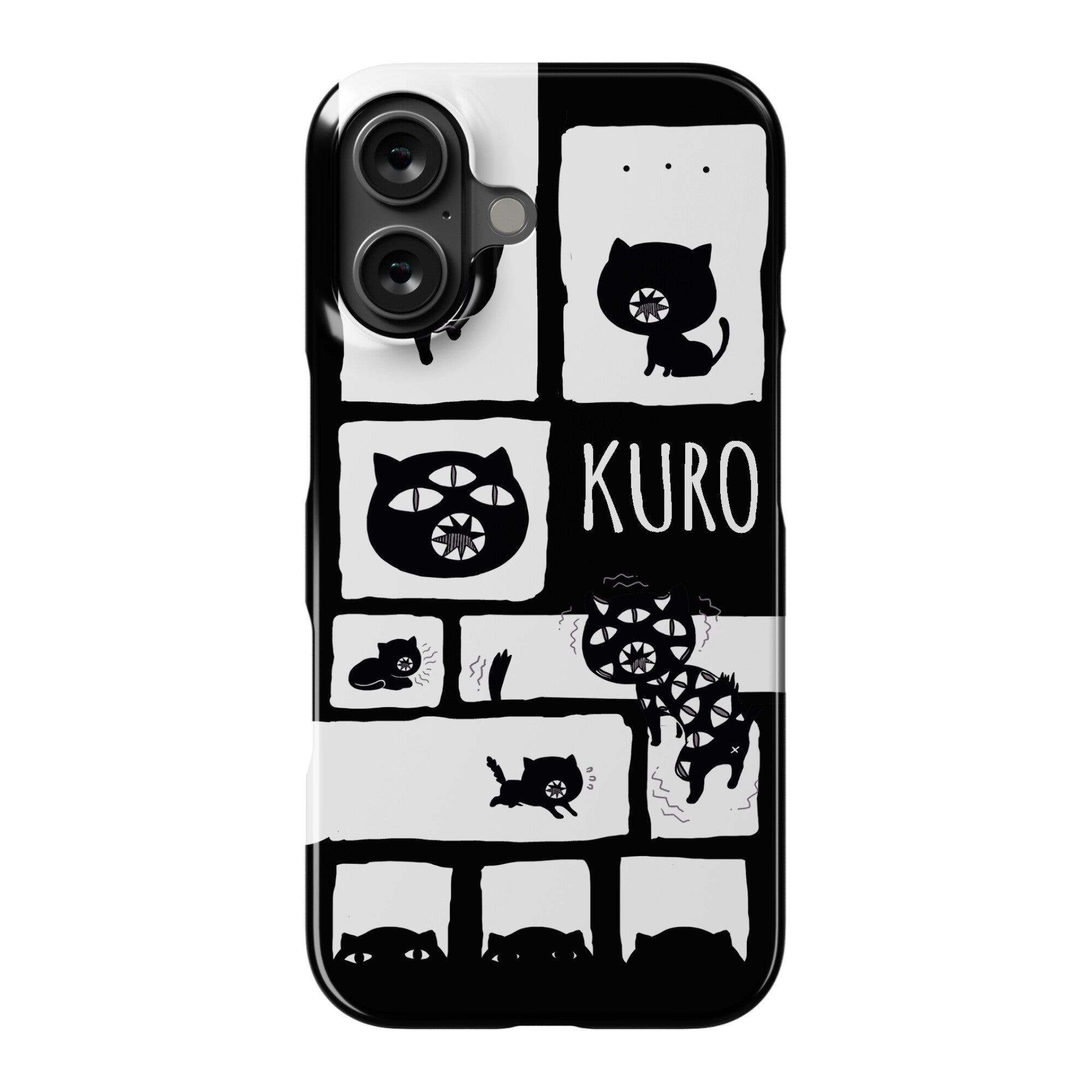 Kuro Cat Pattern Phone Case