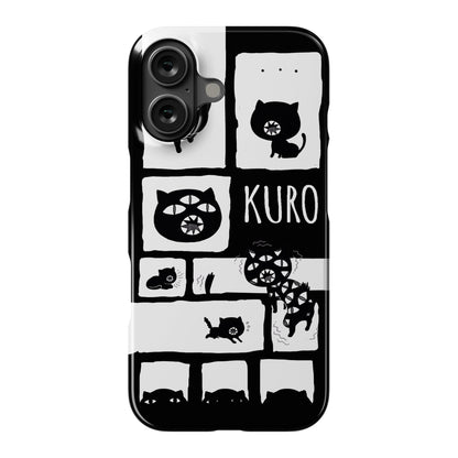 Kuro Cat Pattern Phone Case