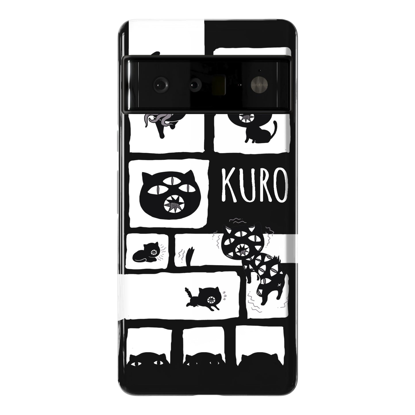 Kuro Cat Pattern Phone Case