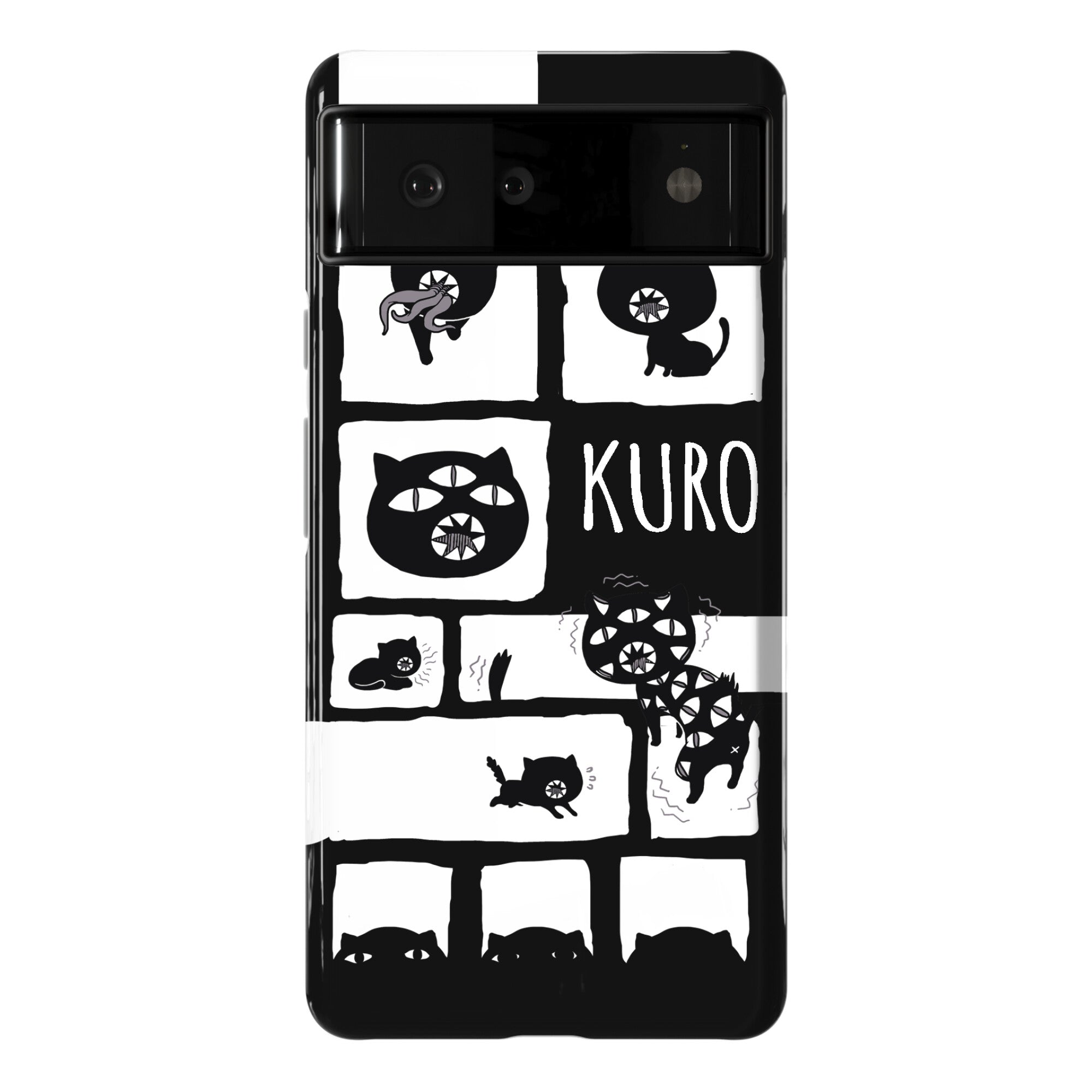 Kuro Cat Pattern Phone Case