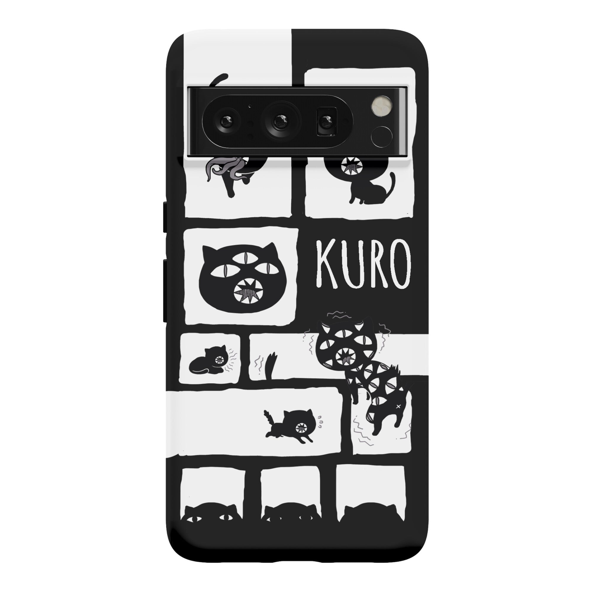 Kuro Cat Pattern Phone Case