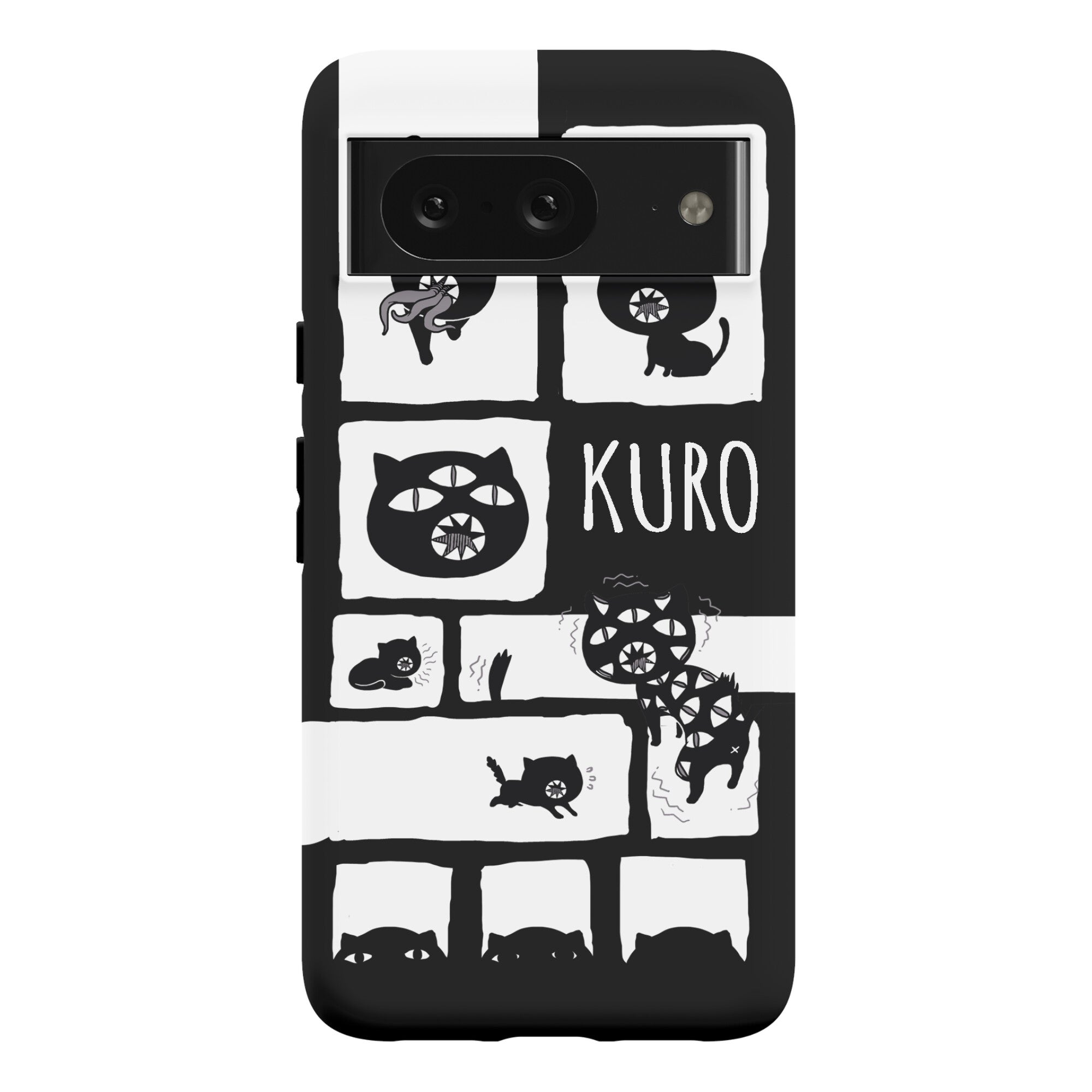 Kuro Cat Pattern Phone Case