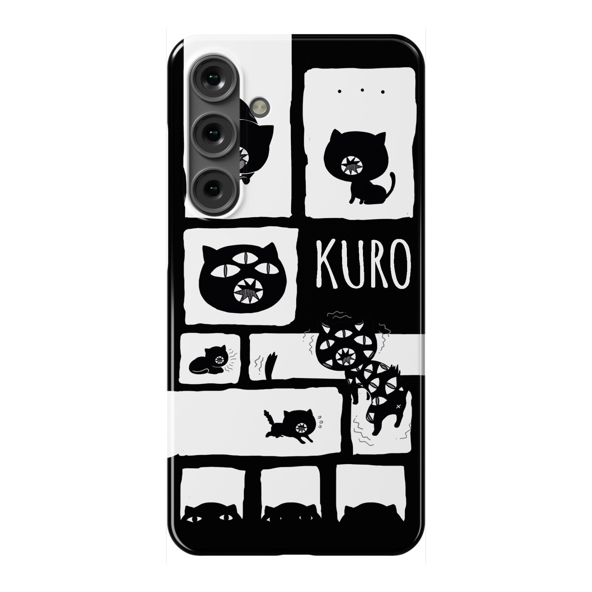 Kuro Cat Pattern Phone Case