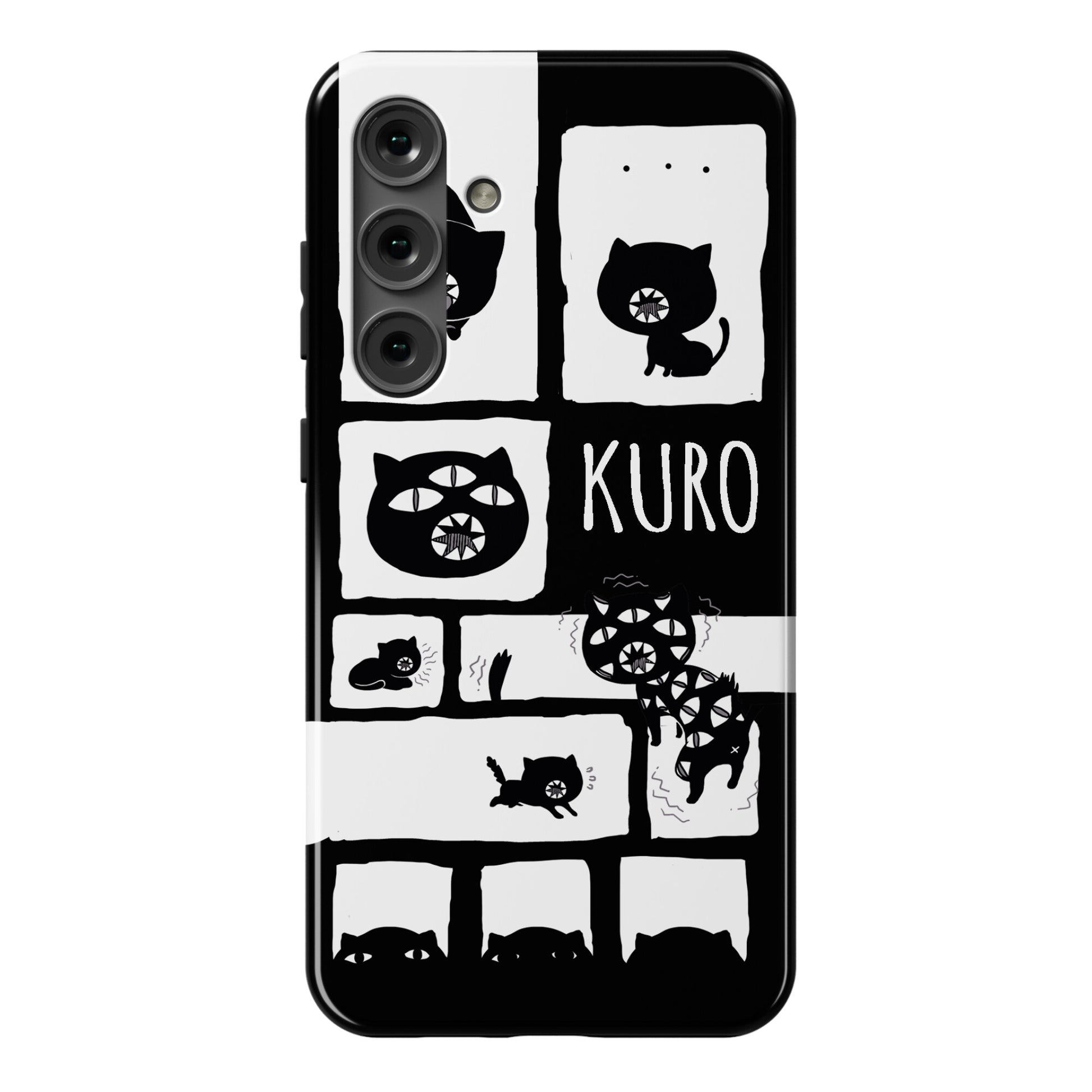 Kuro Cat Pattern Phone Case