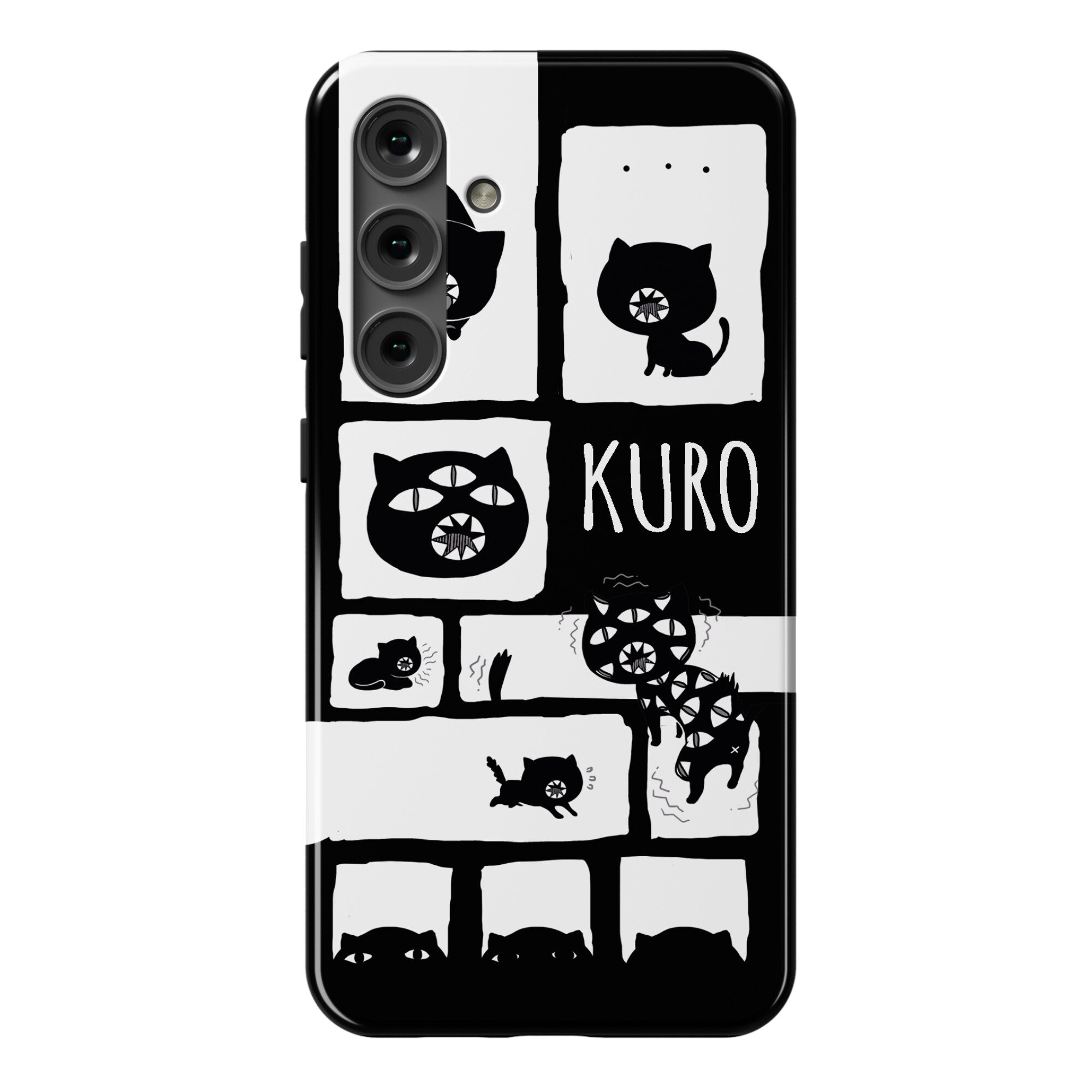 Kuro Cat Pattern Phone Case