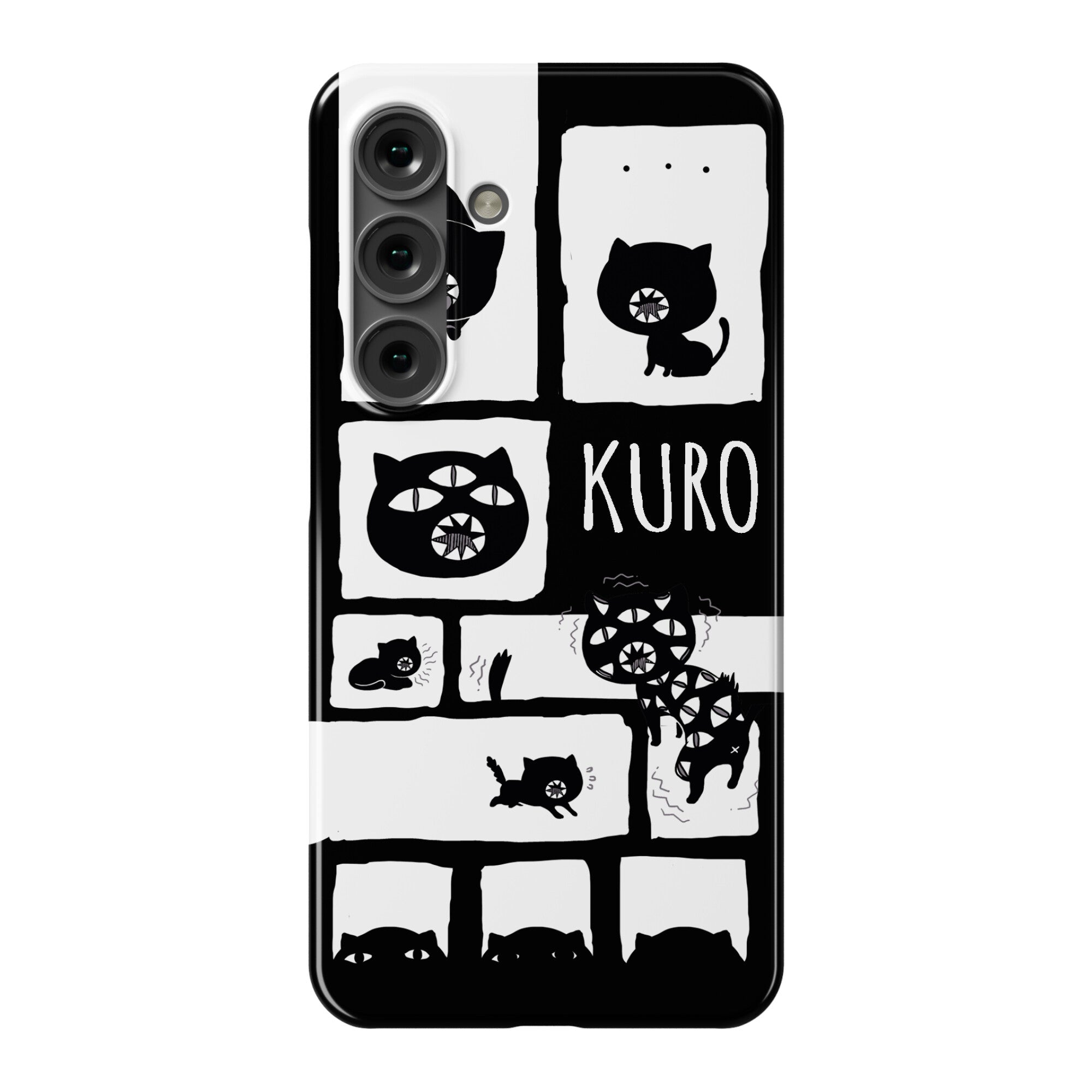 Kuro Cat Pattern Phone Case