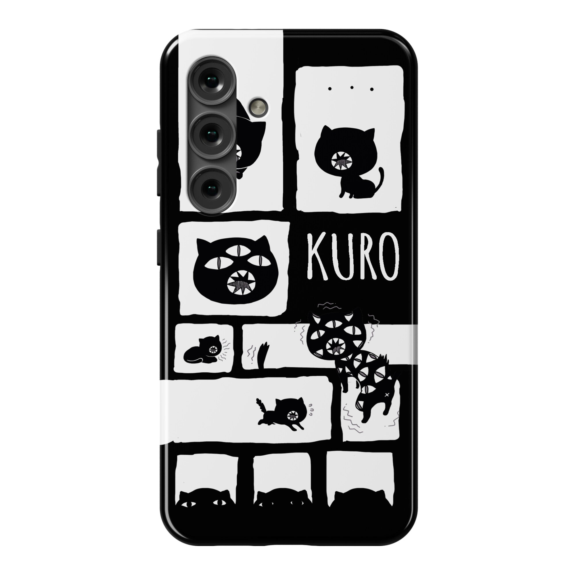Kuro Cat Pattern Phone Case