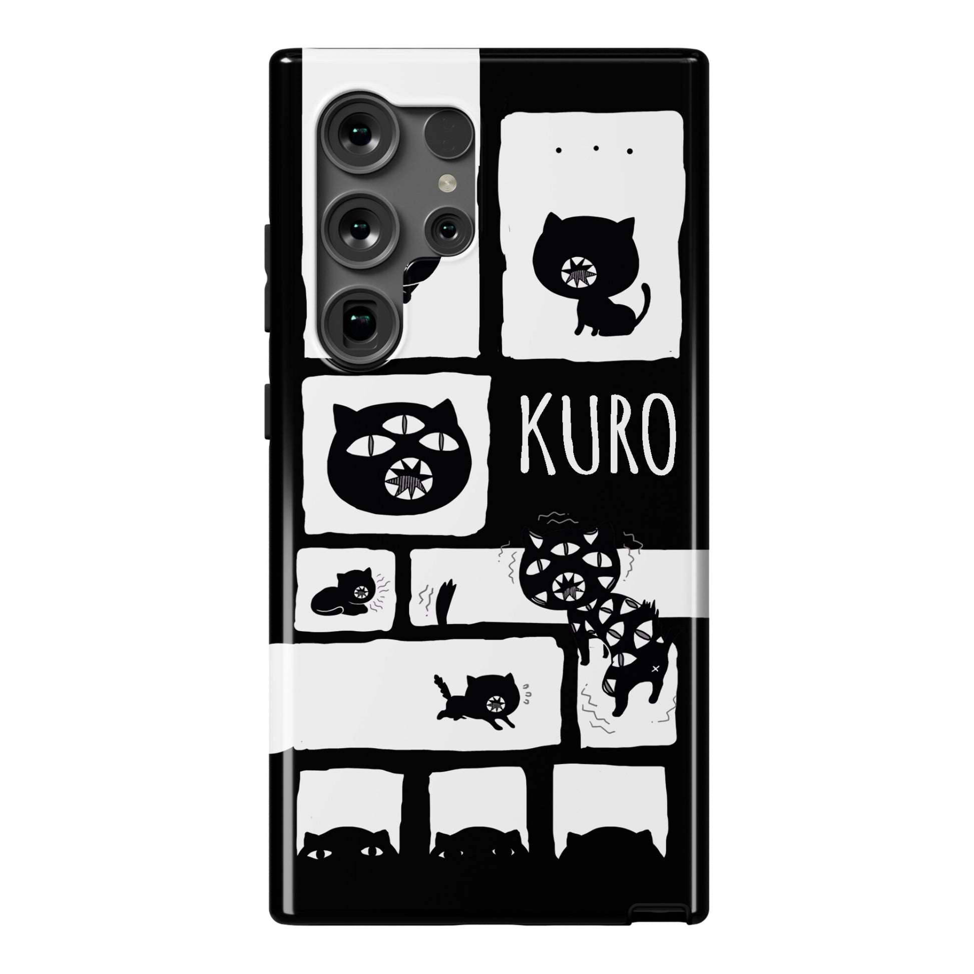 Kuro Cat Pattern Phone Case