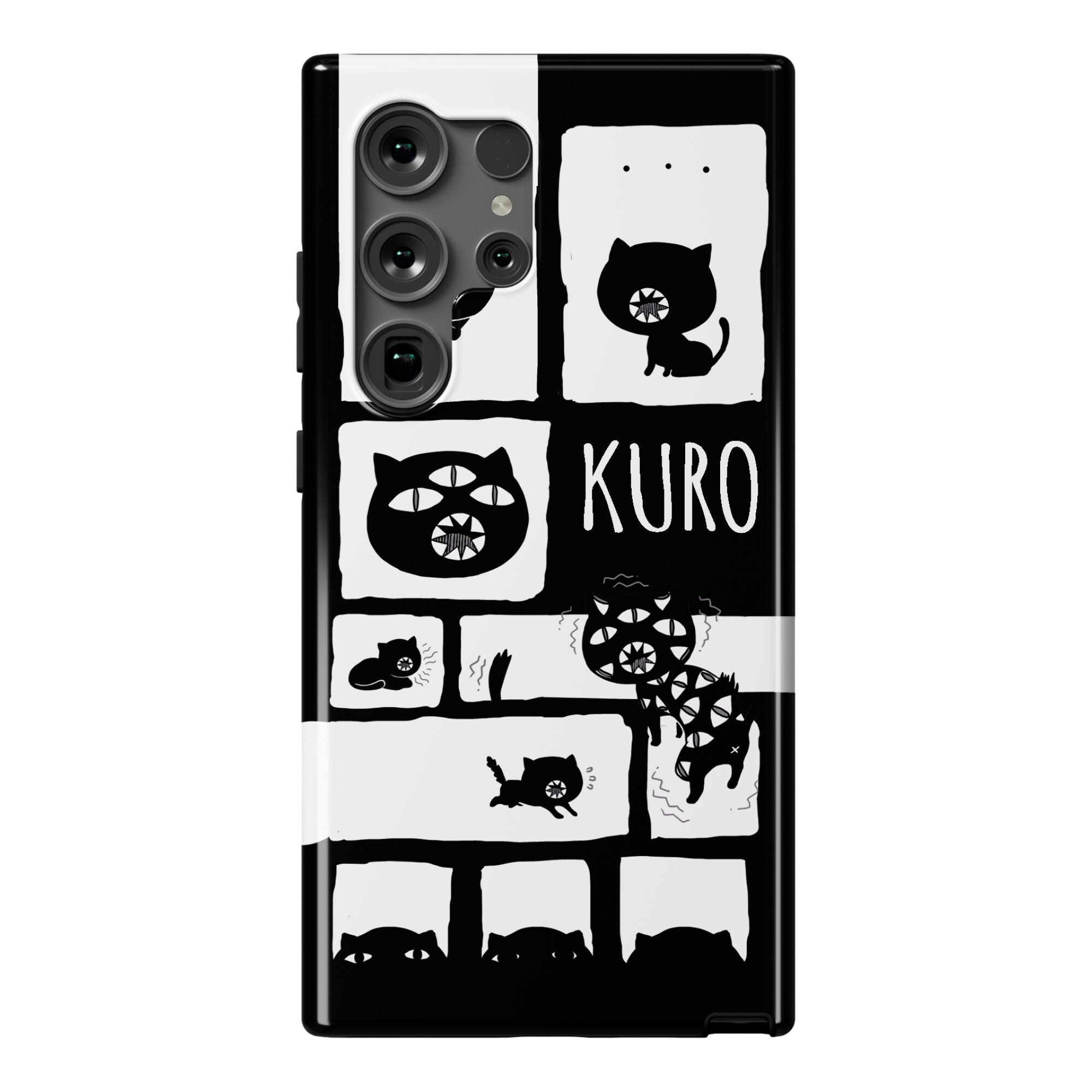 Kuro Cat Pattern Phone Case
