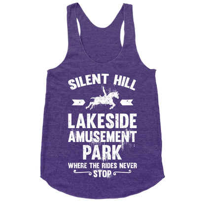 Silent Hill Lakeside Amusement Park Where The Rides Never Stop Racerback Tank
