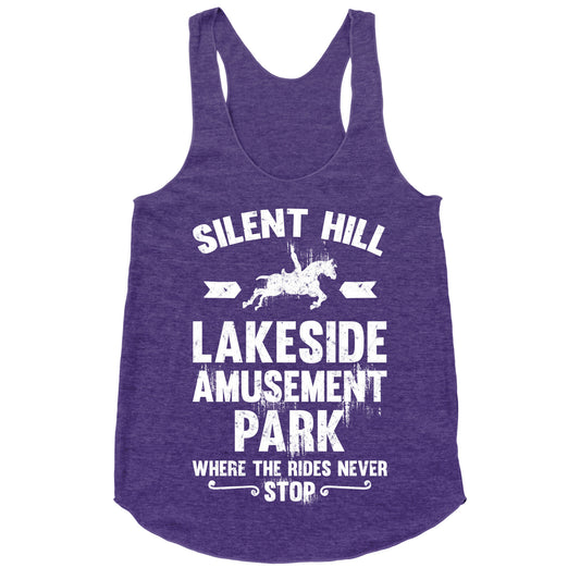 Silent Hill Lakeside Amusement Park Where The Rides Never Stop Racerback Tank
