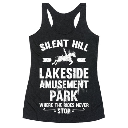Silent Hill Lakeside Amusement Park Where The Rides Never Stop Racerback Tank