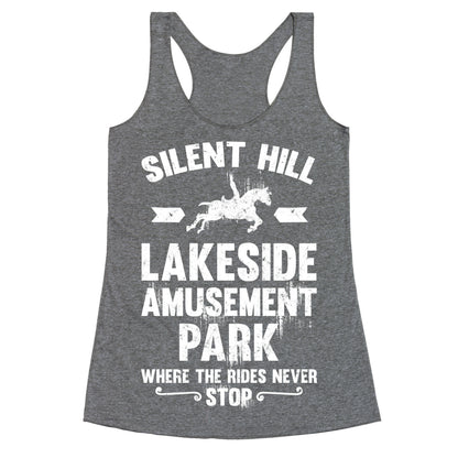 Silent Hill Lakeside Amusement Park Where The Rides Never Stop Racerback Tank