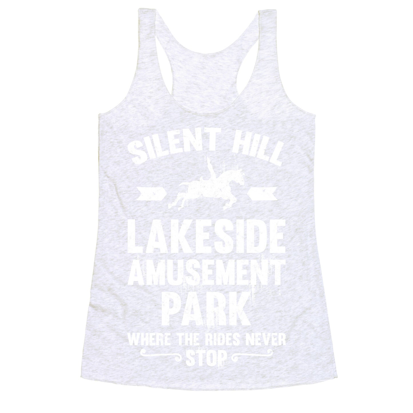 Silent Hill Lakeside Amusement Park Where The Rides Never Stop Racerback Tank