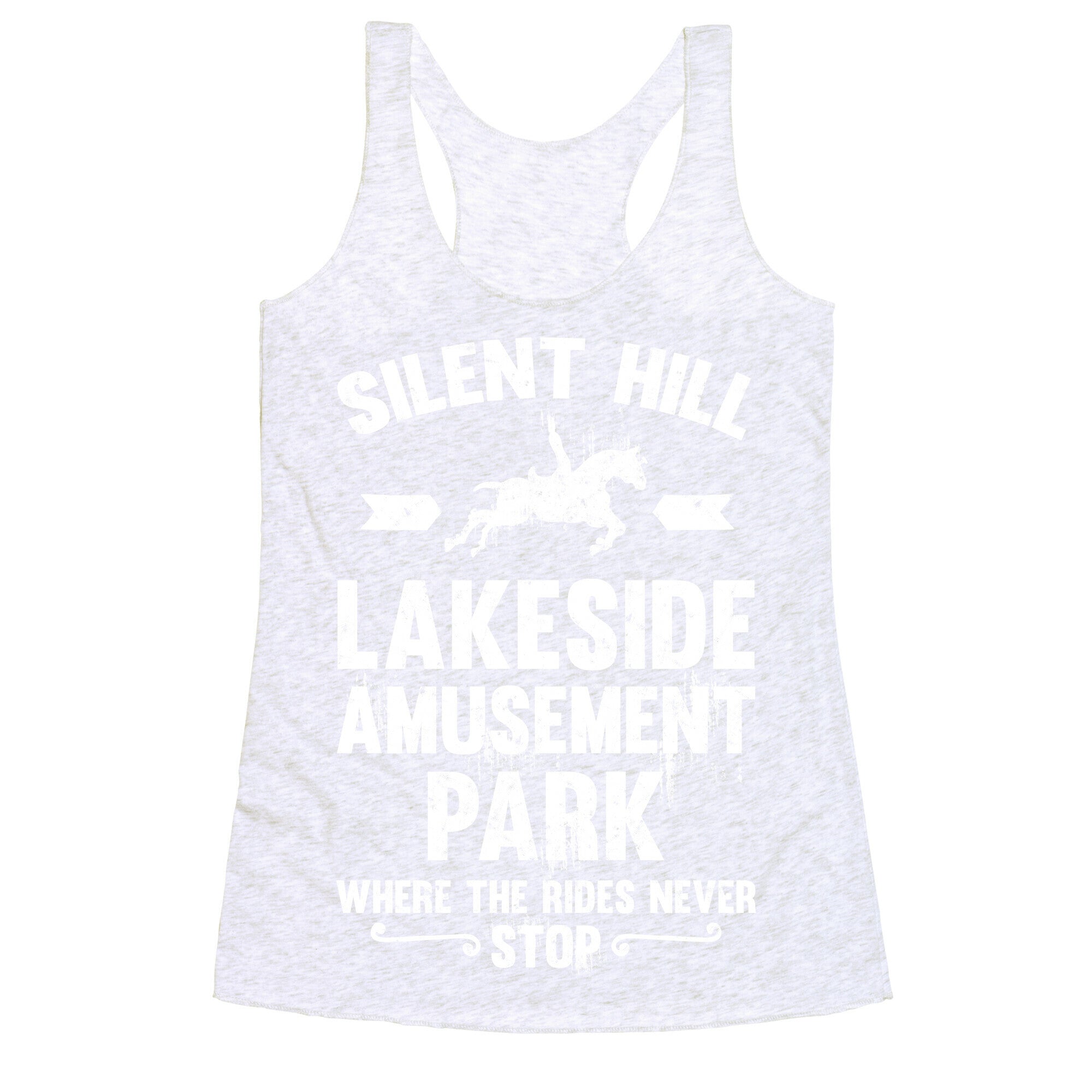 Silent Hill Lakeside Amusement Park Where The Rides Never Stop Racerback Tank