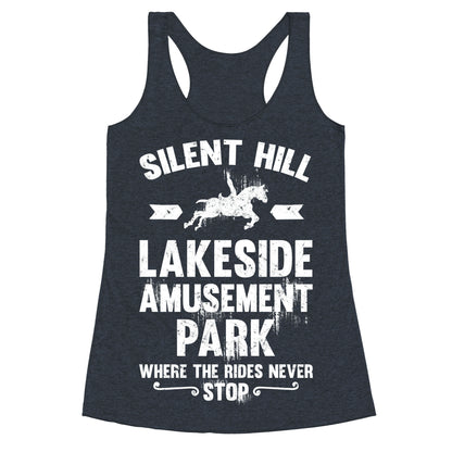Silent Hill Lakeside Amusement Park Where The Rides Never Stop Racerback Tank
