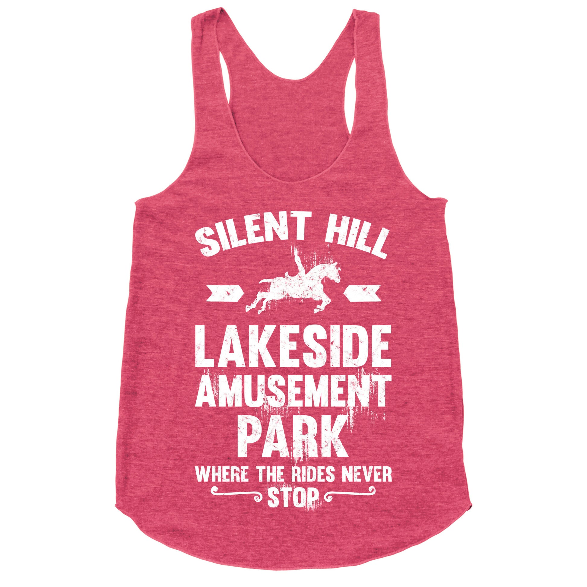 Silent Hill Lakeside Amusement Park Where The Rides Never Stop Racerback Tank
