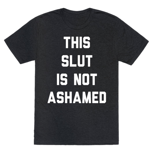 This Slut Is Not Ashamed Unisex Triblend Tee