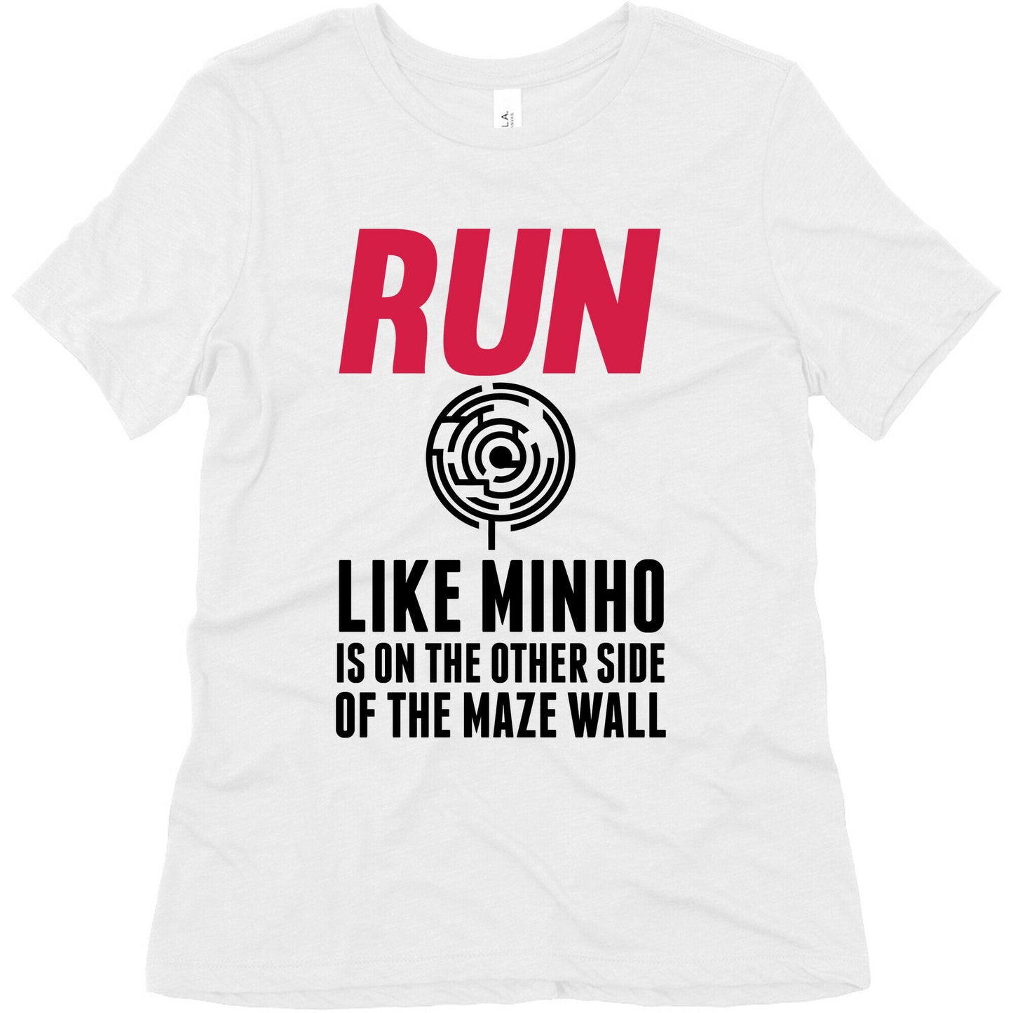 Run Like Minho Is On The Other Side Of The Maze Wall Women's Triblend Tee