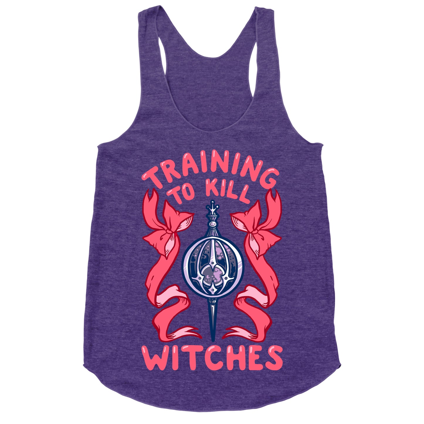 Training To Kill Witches Racerback Tank