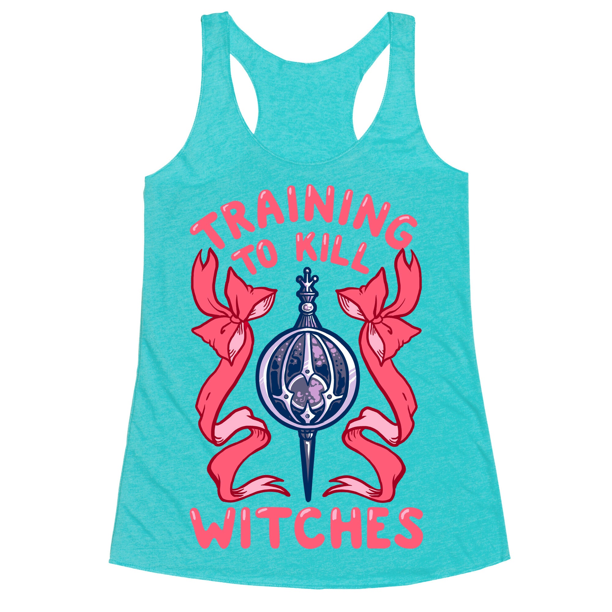 Training To Kill Witches Racerback Tank