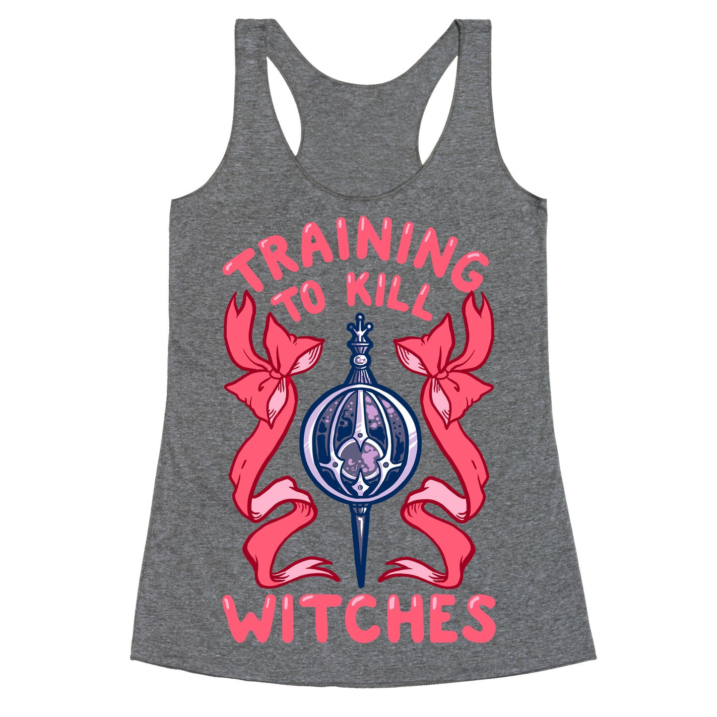 Training To Kill Witches Racerback Tank