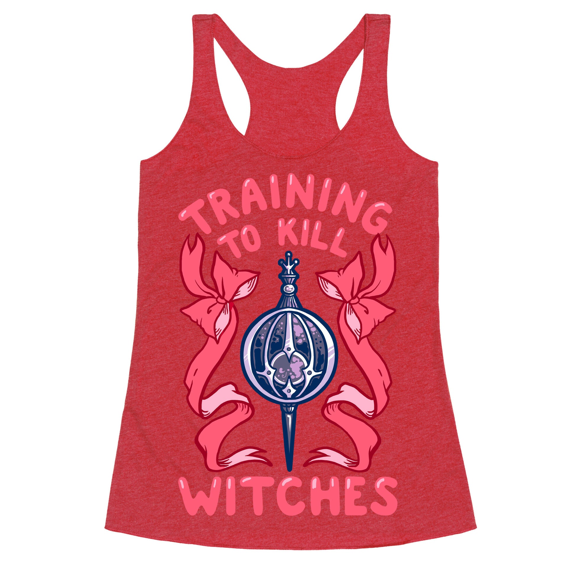 Training To Kill Witches Racerback Tank