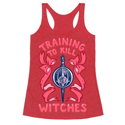 Training To Kill Witches Racerback Tank