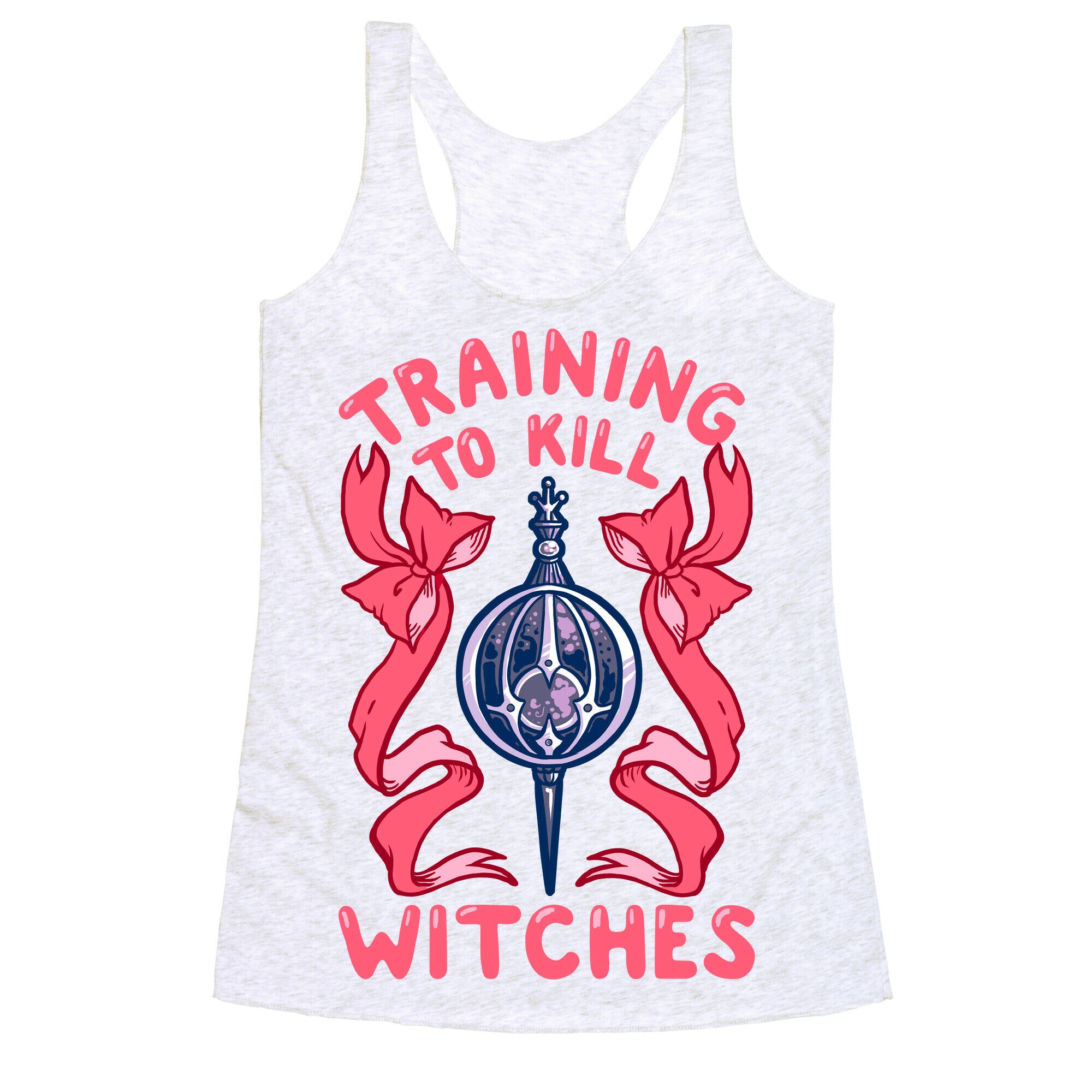 Training To Kill Witches Racerback Tank