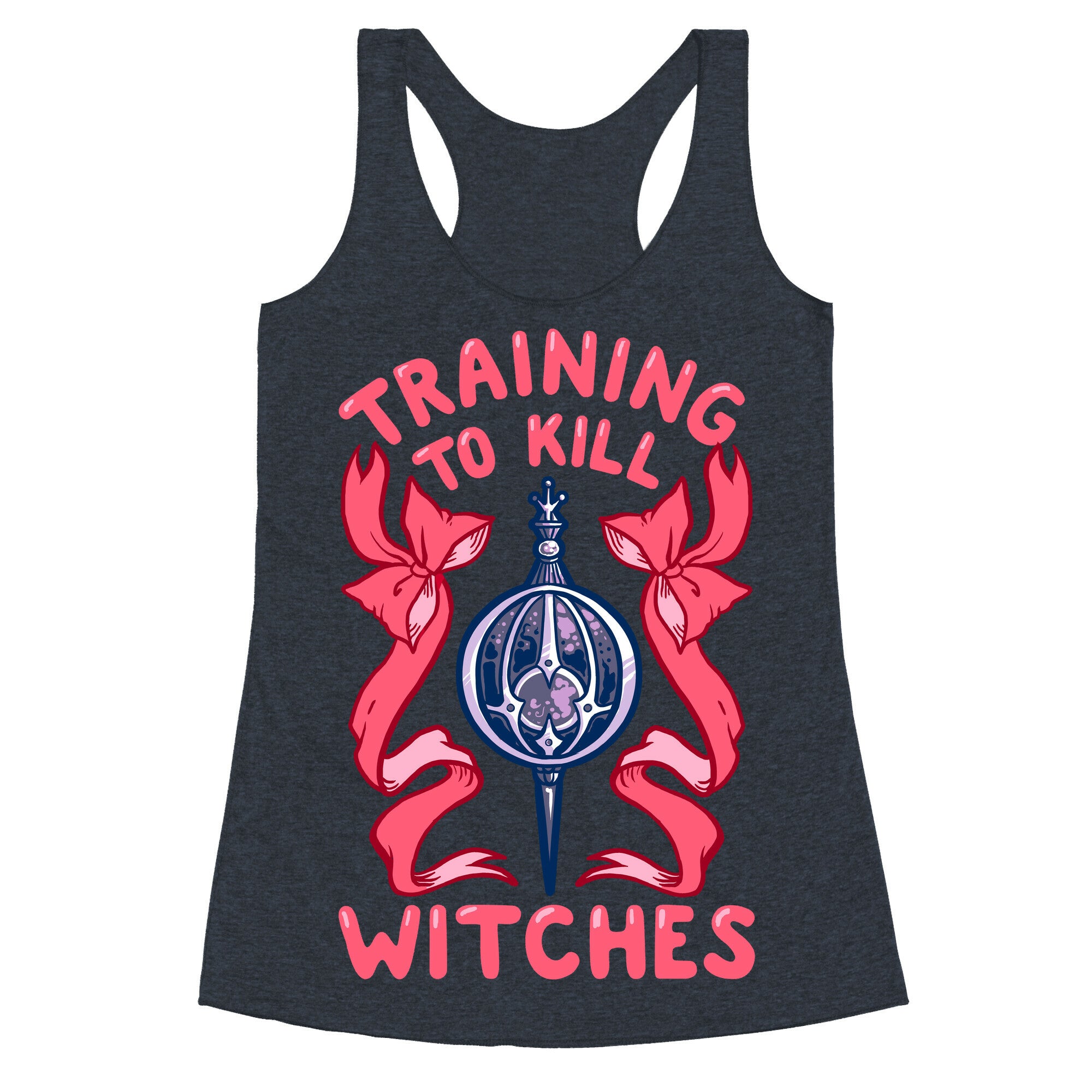 Training To Kill Witches Racerback Tank