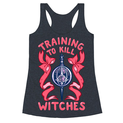 Training To Kill Witches Racerback Tank