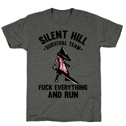 Silent Hill Survival Team Fuck Everything And Run Unisex Triblend Tee