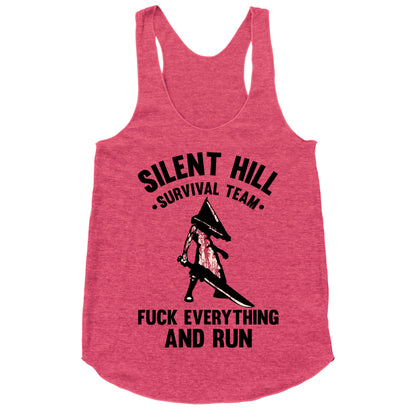 Silent Hill Survival Team Fuck Everything And Run Racerback Tank