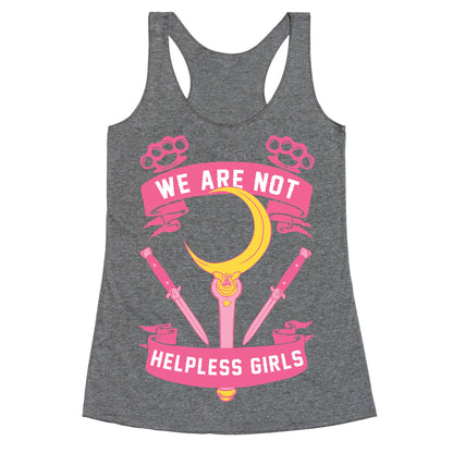 We Are Not Helpless Girls Moon Parody Racerback Tank