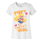 Fight Like A Girl: Venus Parody Women's Cotton Tee