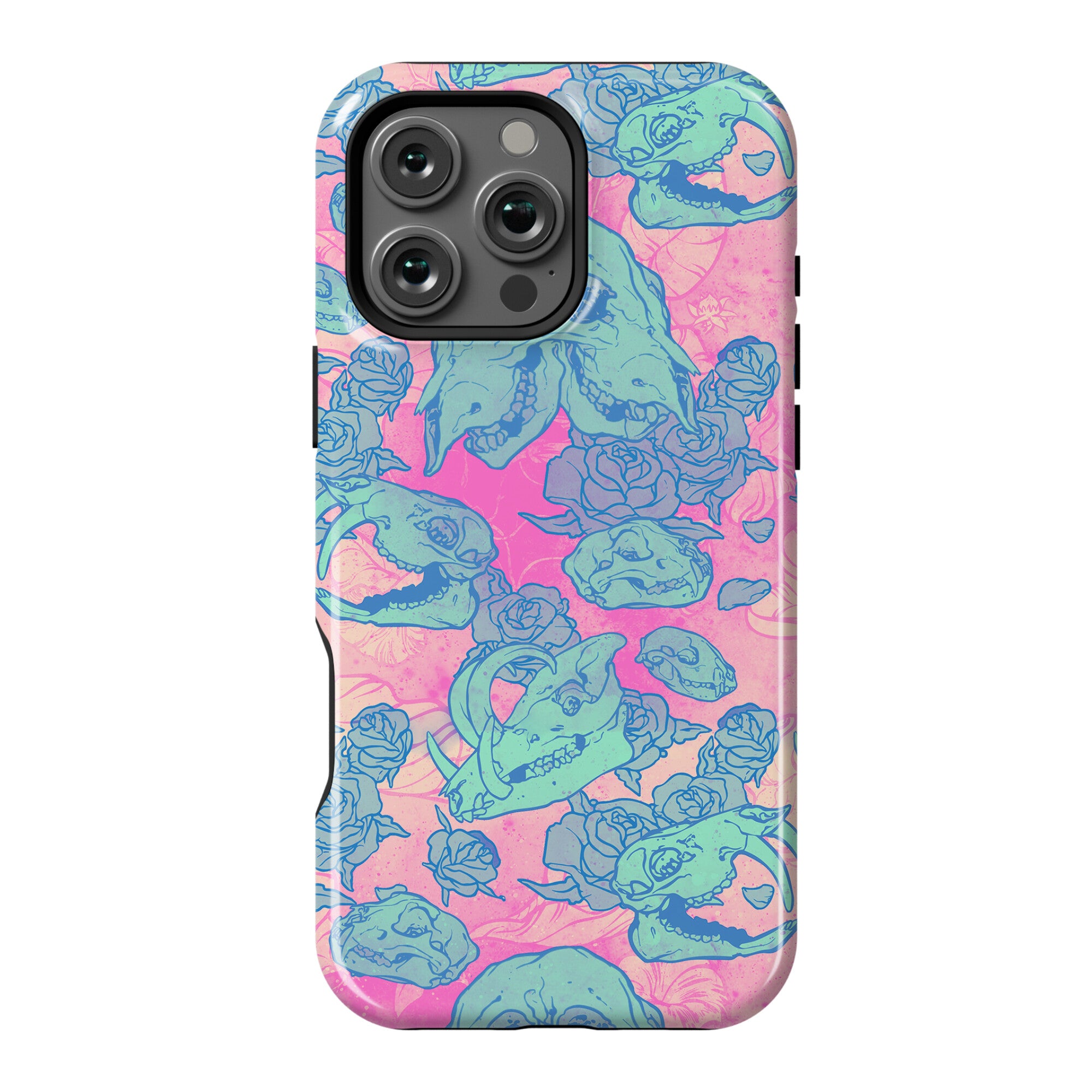 Skulls and Flowers Phone Case