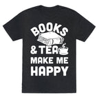Books & Tea Make Me Happy Unisex Triblend Tee