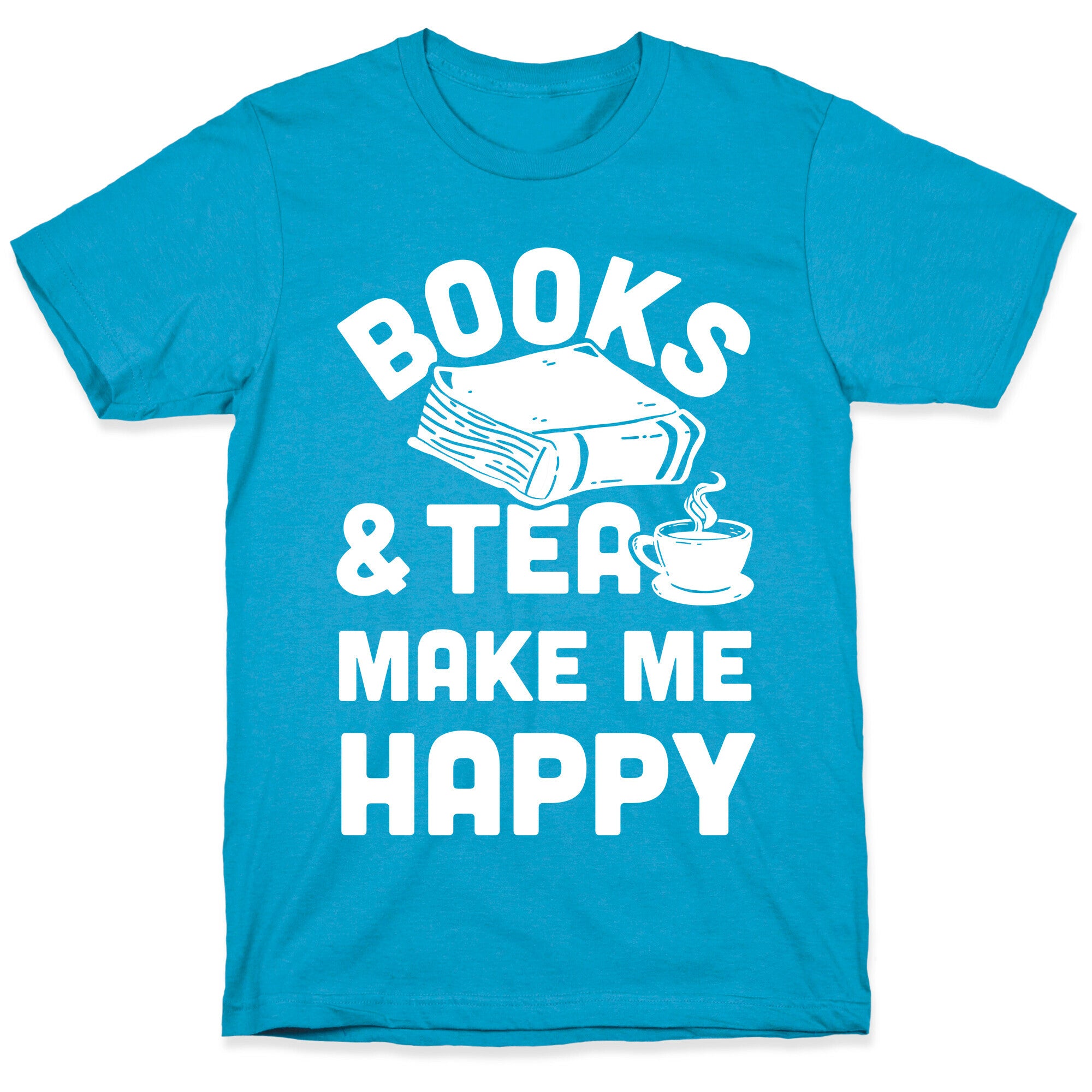 Books & Tea Make Me Happy Unisex Triblend Tee