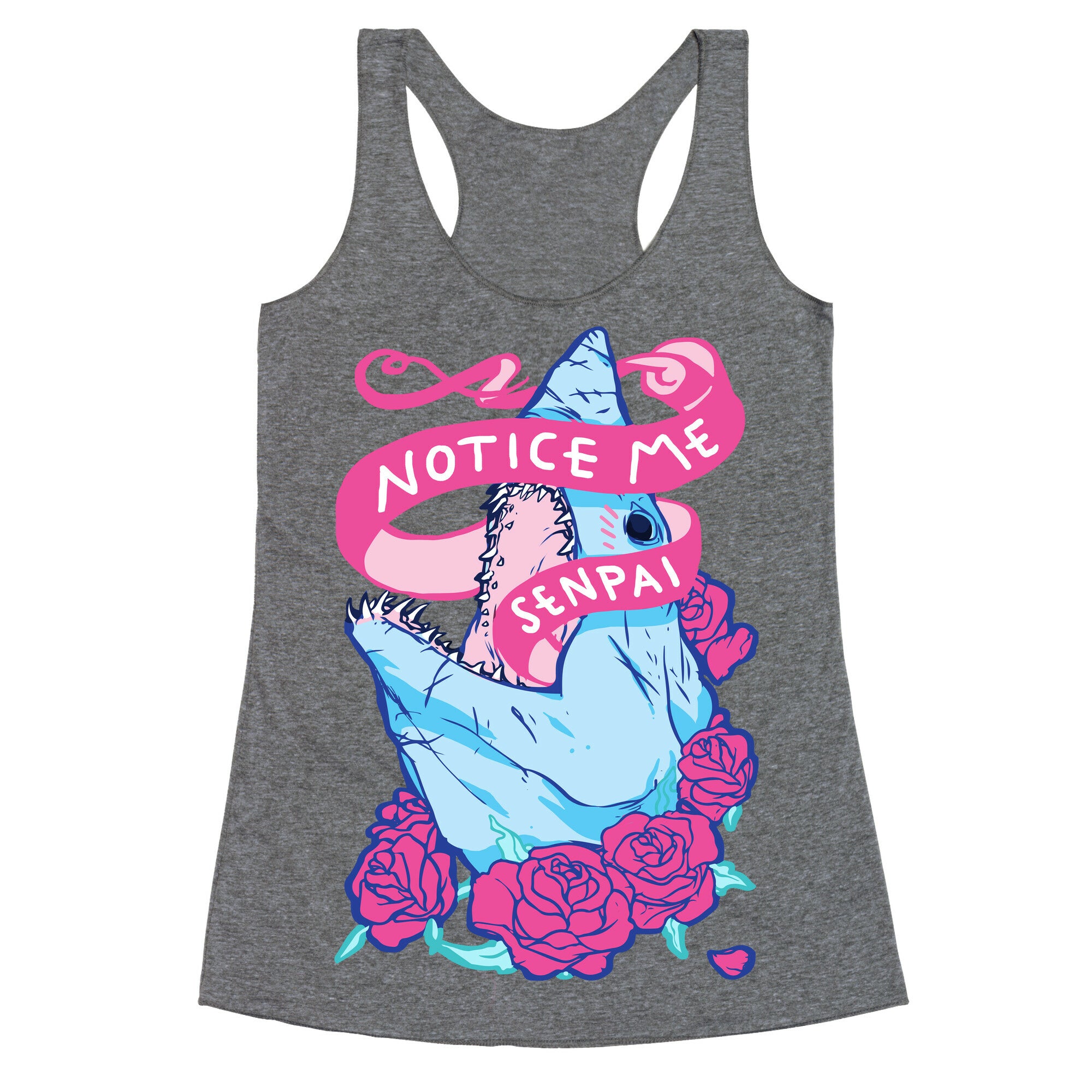 Notice Me Senpai Racerback Tank