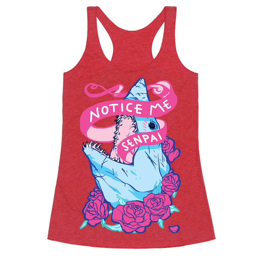 Notice Me Senpai Racerback Tank