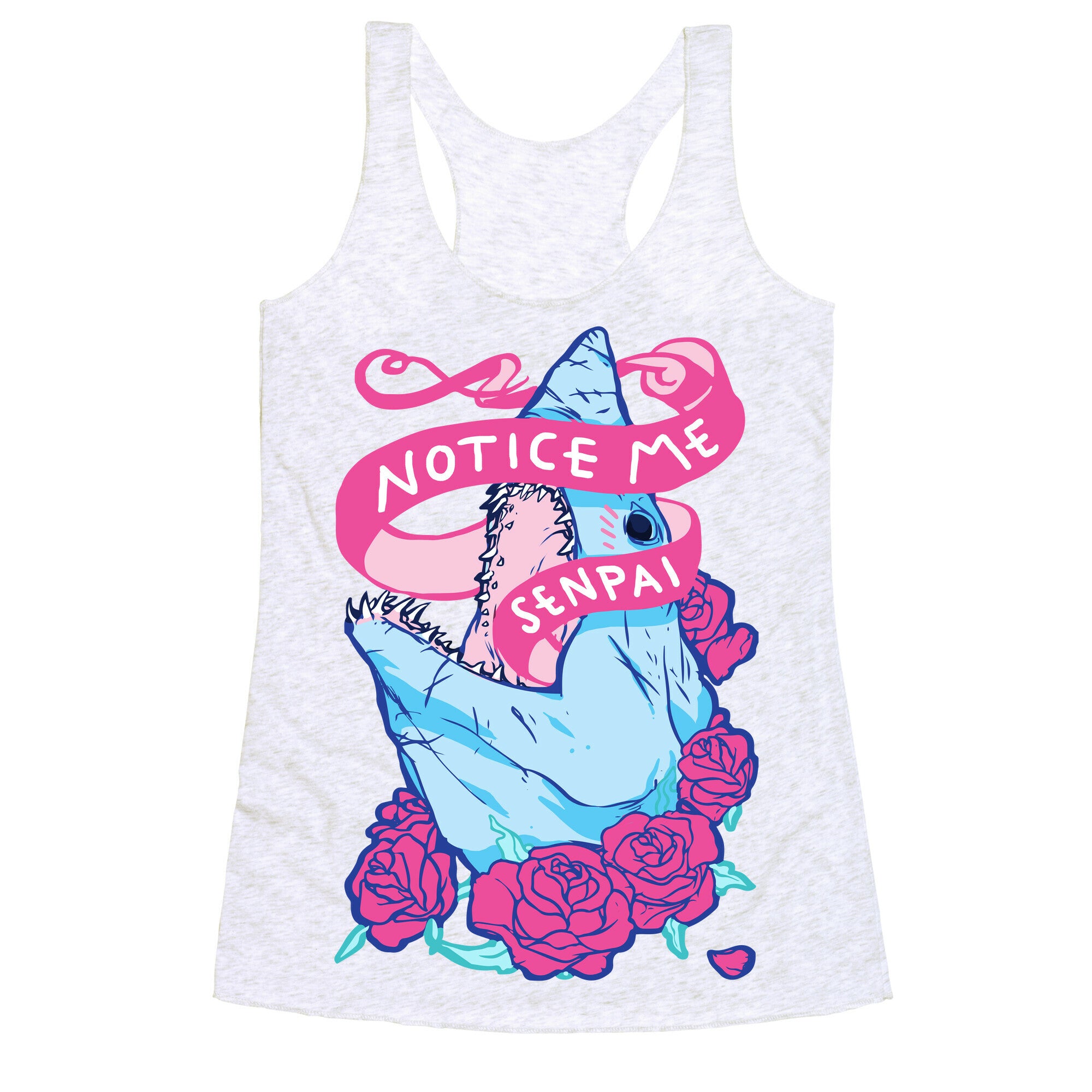 Notice Me Senpai Racerback Tank