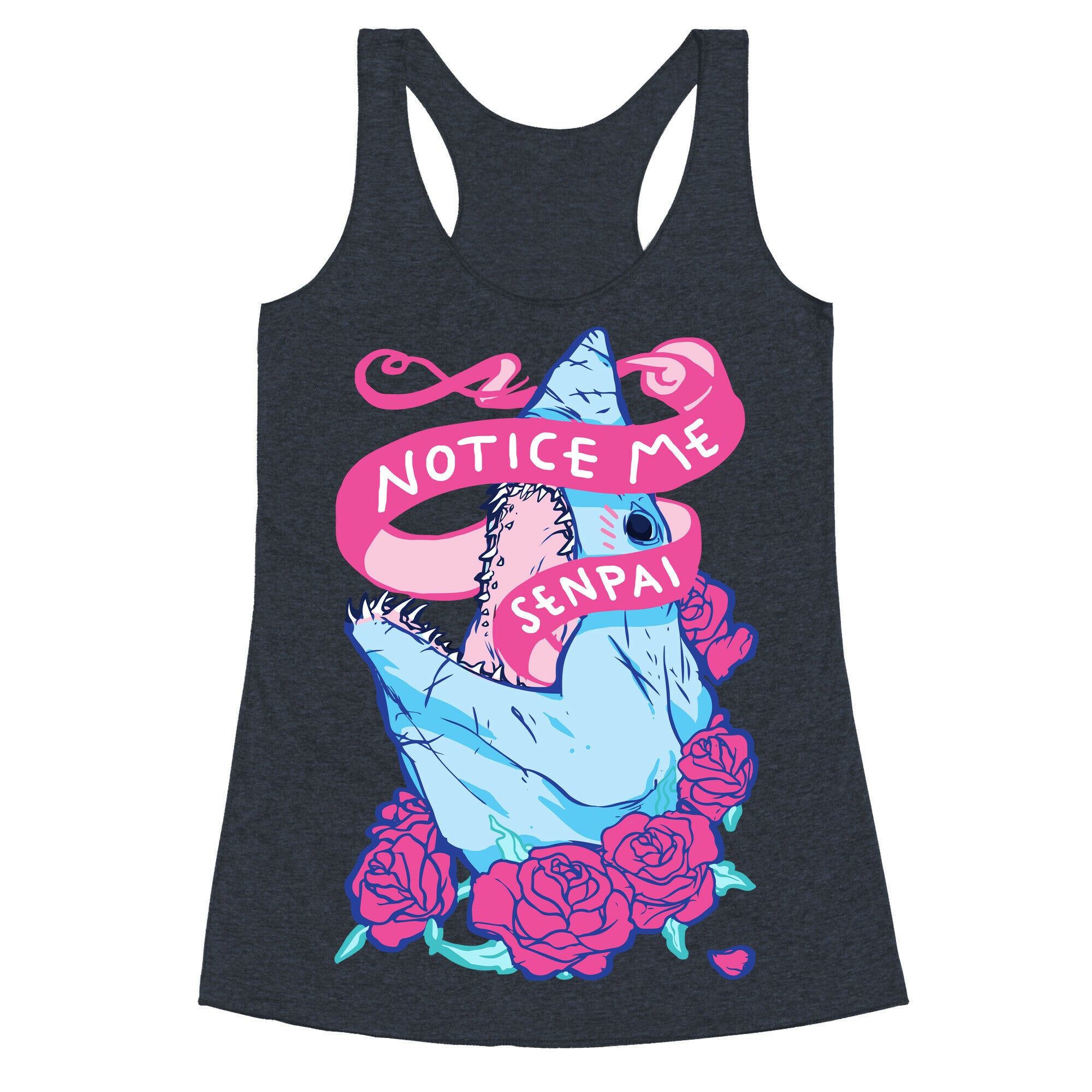 Notice Me Senpai Racerback Tank