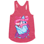 Notice Me Senpai Racerback Tank