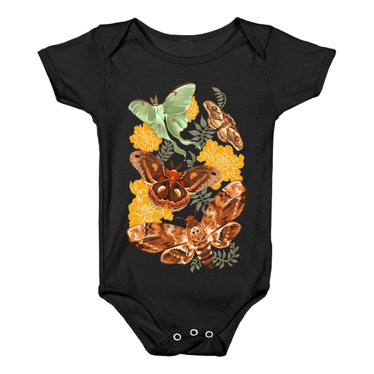 Moths & Marigolds Baby One Piece