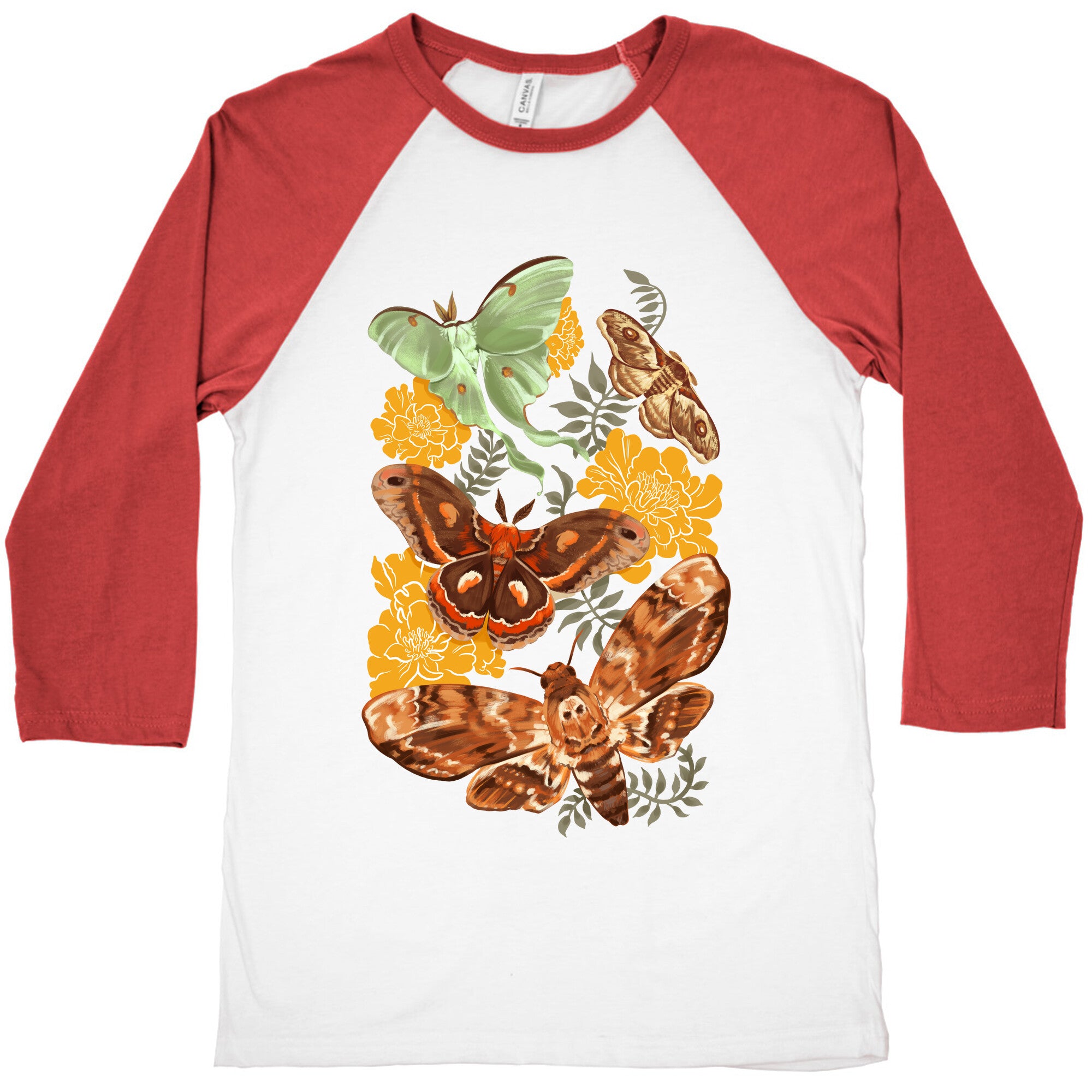 Moths & Marigolds Baseball Tee
